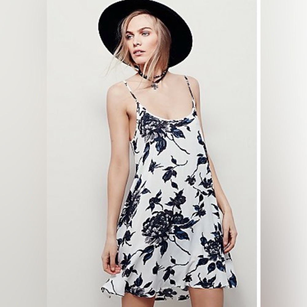 Free People floral slip dress- size small